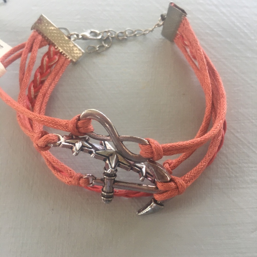 Red layered nautical bracelet